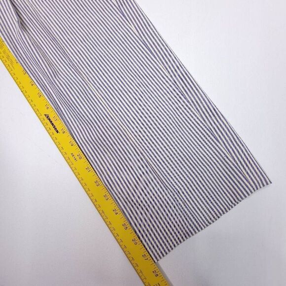 Vintage 80s Seersucker Pants Mens 34x28 USA Beach Pleated Striped Talon Zipper - Picture 6 of 8
